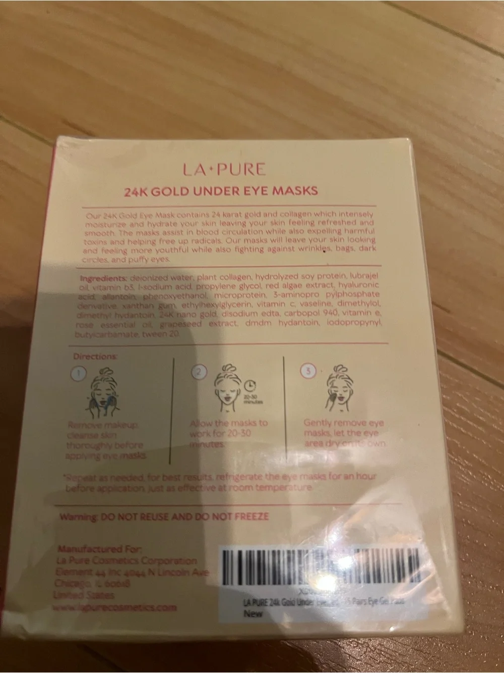 24K Gold Under Eye Masks - Gold